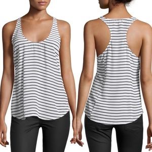 Joie Silk Striped Racerback Tank Top